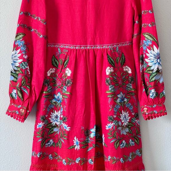 NWT FARM RIO Red Sweet Bloom Bouquet Midi Dress - Size XS - Picture 10 of 11